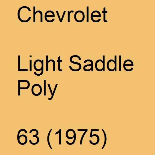 Chevrolet, Light Saddle Poly, 63 (1975).